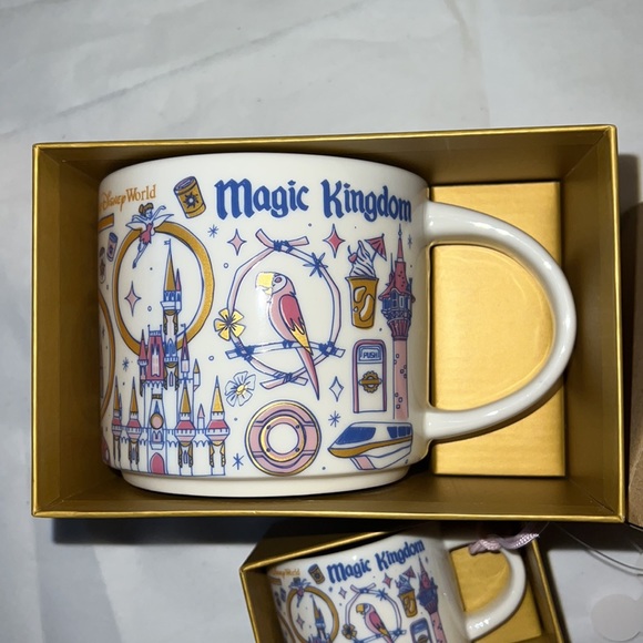 (2) DISNEY Magic Kingdom “BEEN THERE MUGS” Starbucks Disney 50th Anniversary - Picture 3 of 15